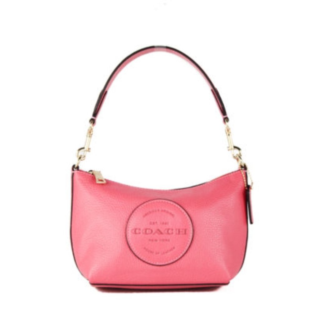 COACH  Dempsey Pebble Leather Patch Convertible Crossbody Shoulder Handbag